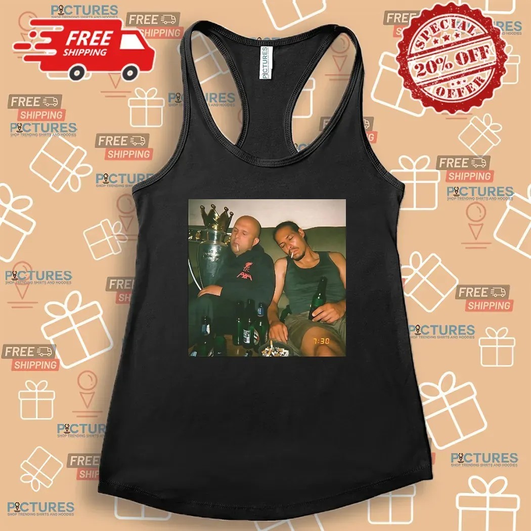 Arne Slot And Virgil Van Dijk Smoking Drunk Champions Vintage T Shirt
