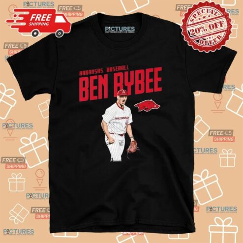 Ben Bybee Arkansas Razorbacks Baseball Portrait T Shirt