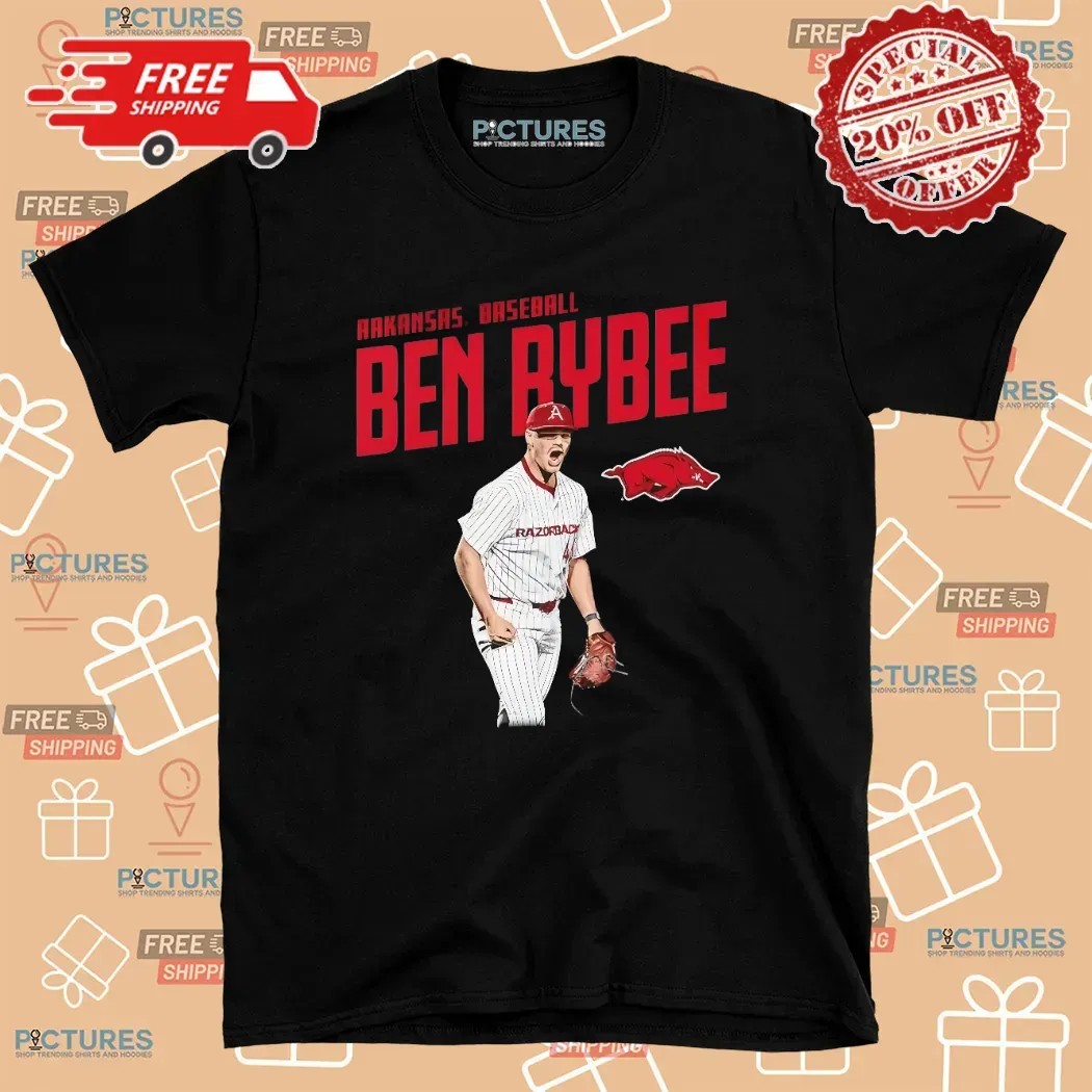 Ben Bybee Arkansas Razorbacks Baseball Portrait T Shirt