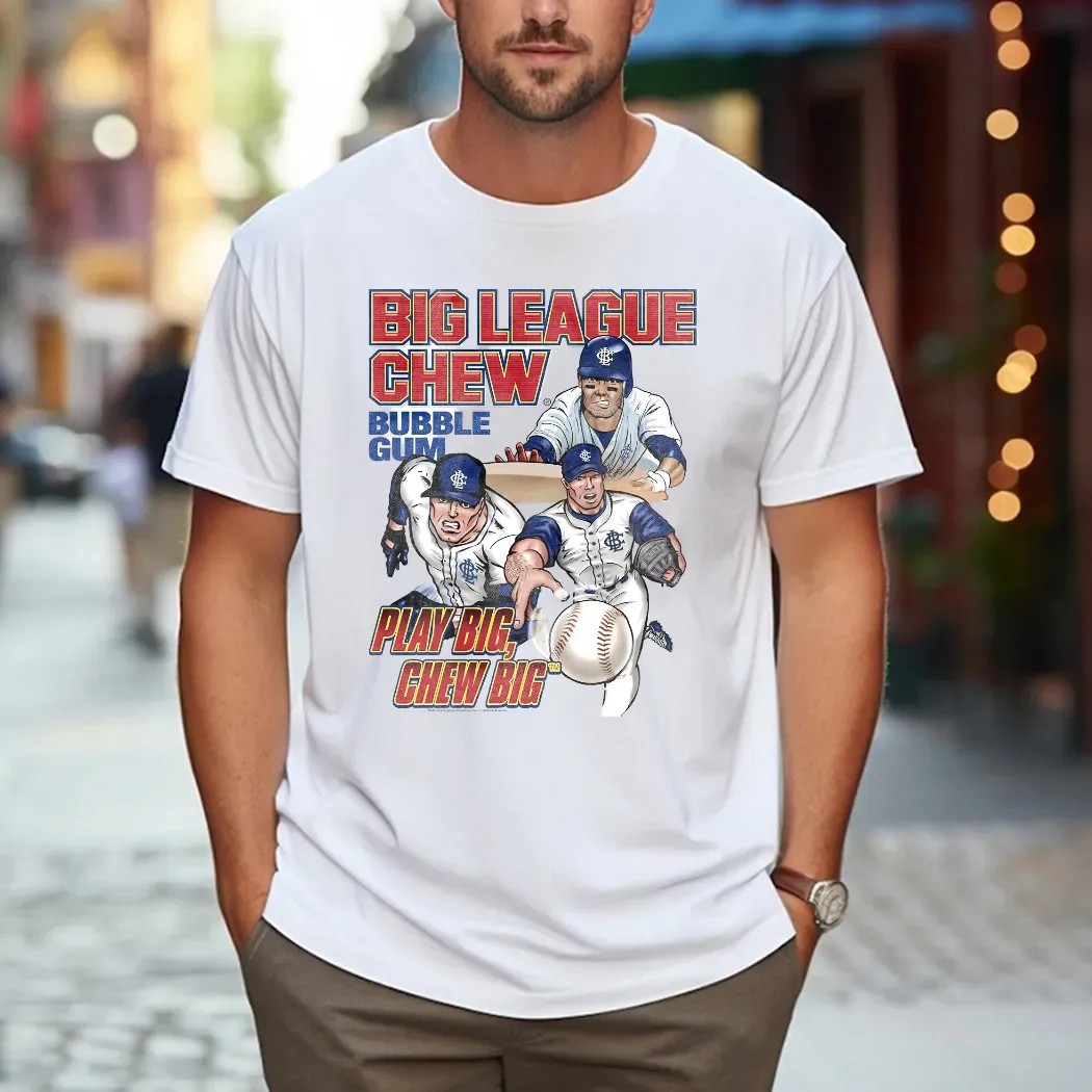 Big League Chew Bubble Gum Play Big Chew Big Baseball T Shirt