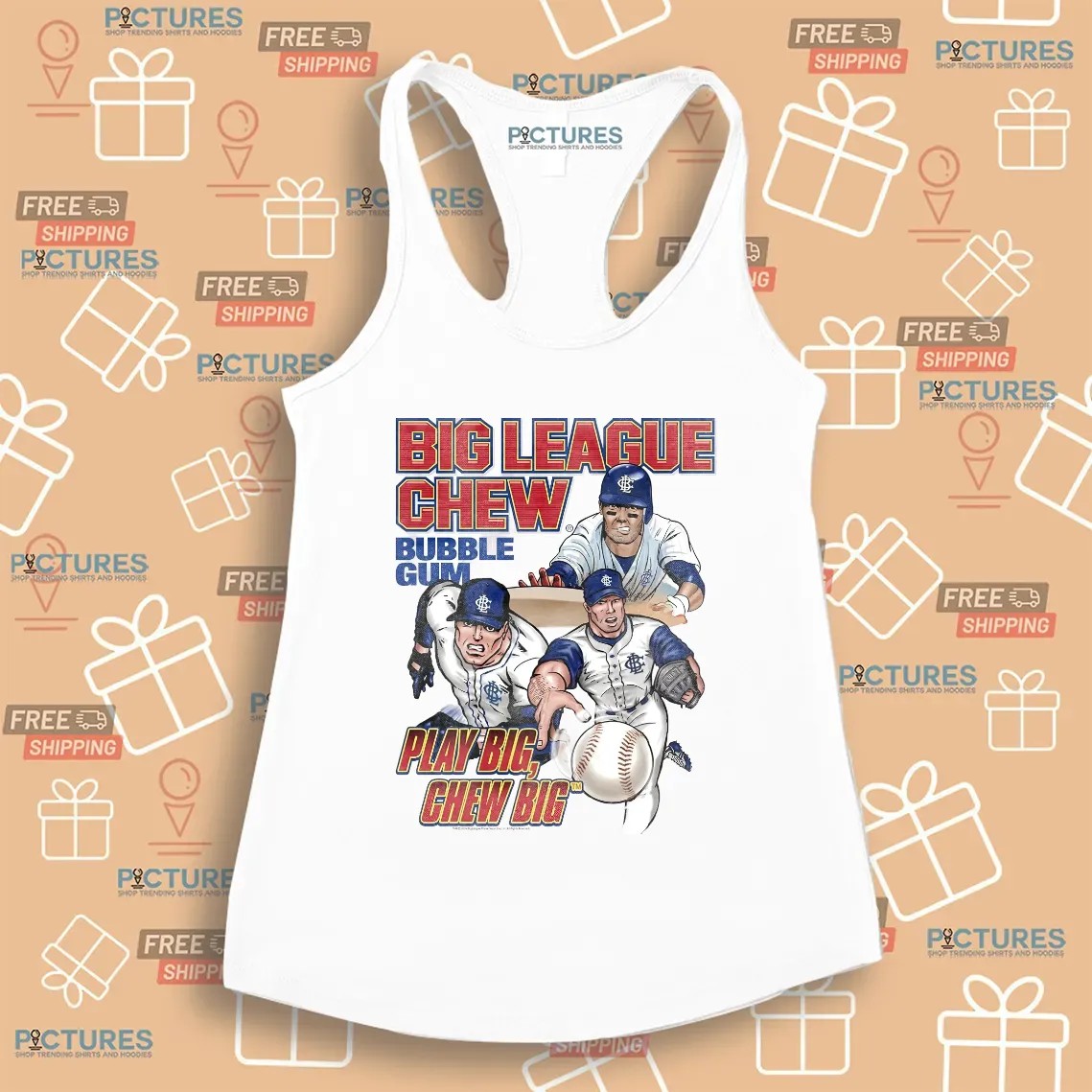 Big League Chew Bubble Gum Play Big Chew Big Baseball T Shirt