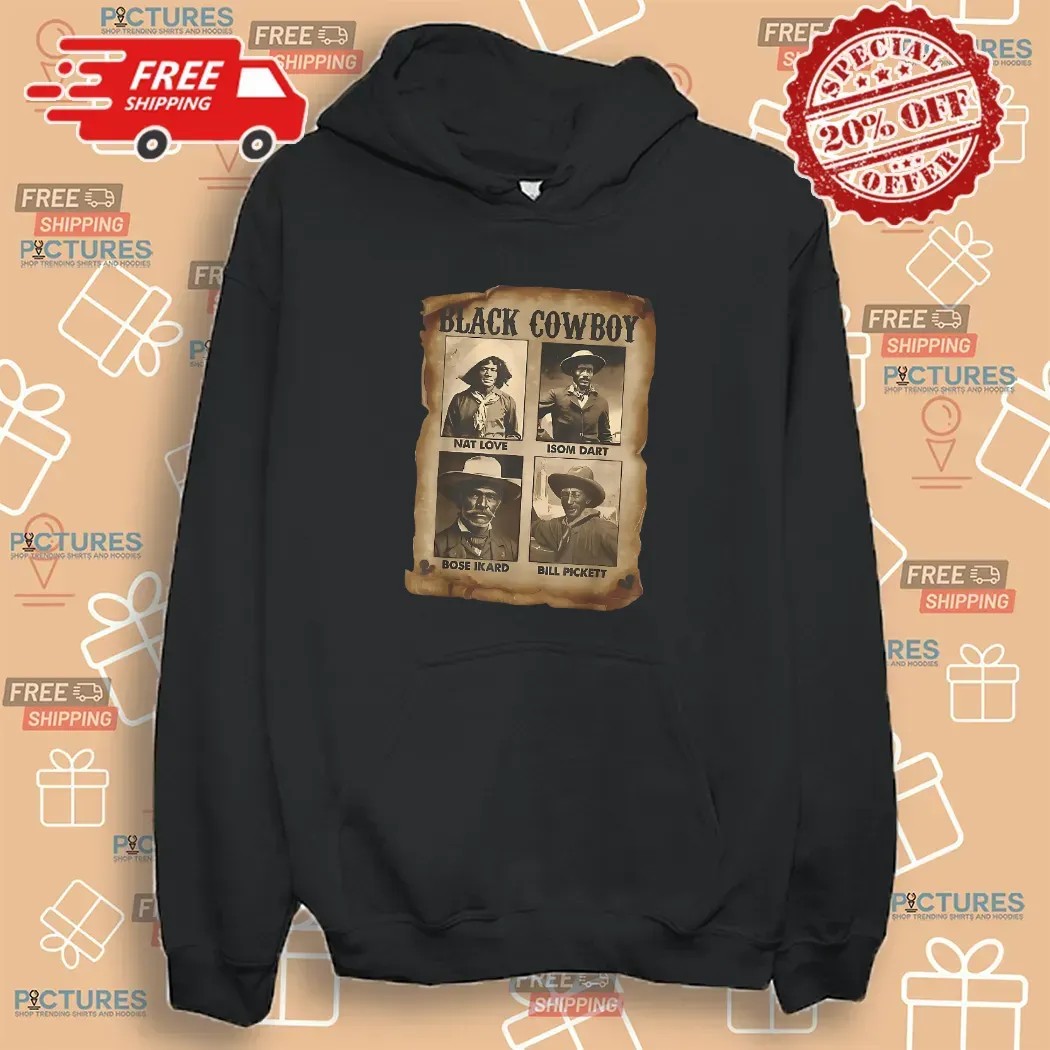 Black Cowboy Nat Love Isom Dart Bose Ikard Bill Pickett Rodeo T Shirt
