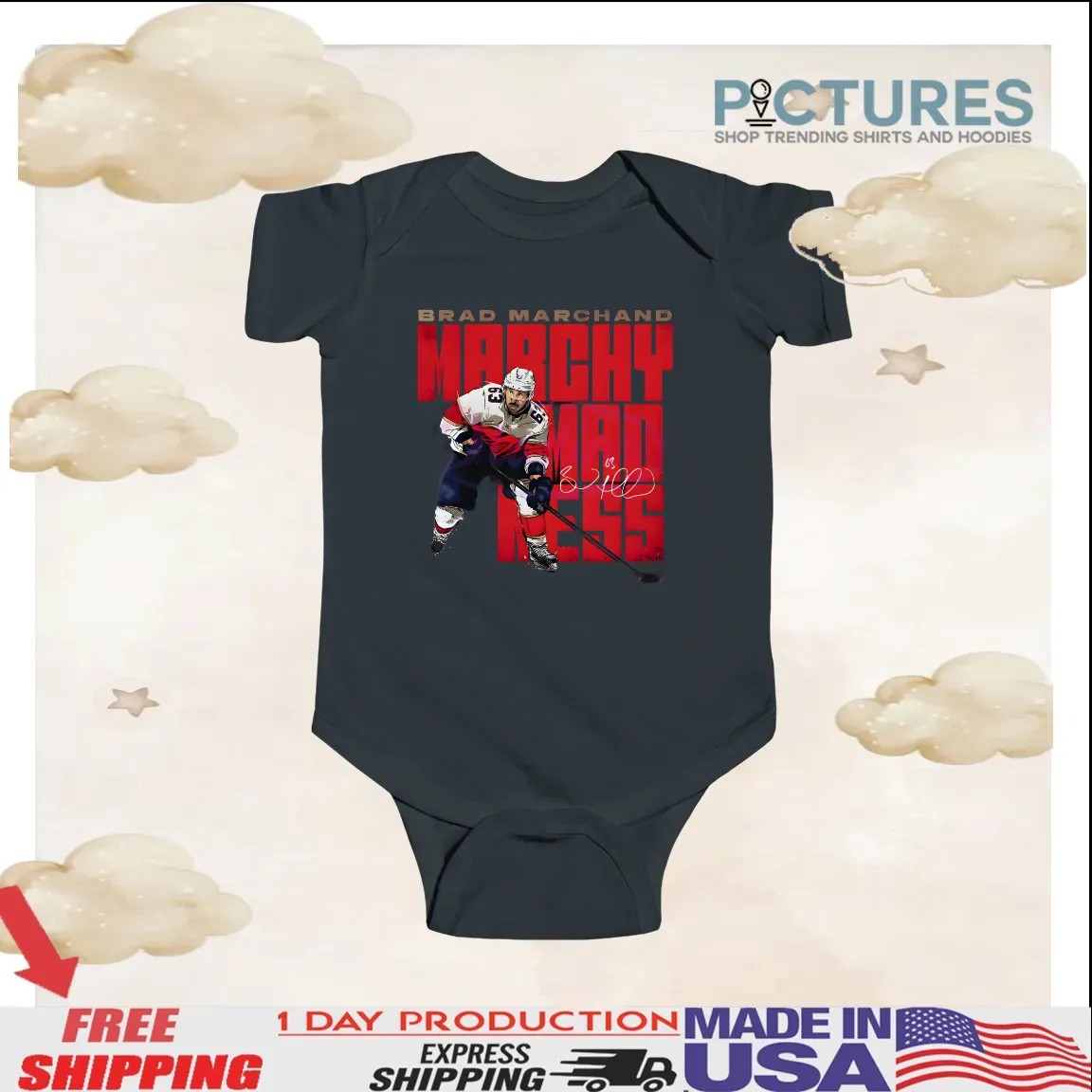 Brad Marchand Marchy Madness Florida Panthers Player Signature T Shirt