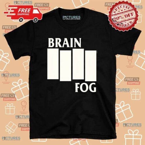 Brain Fog Black Flag Parody T Shirt