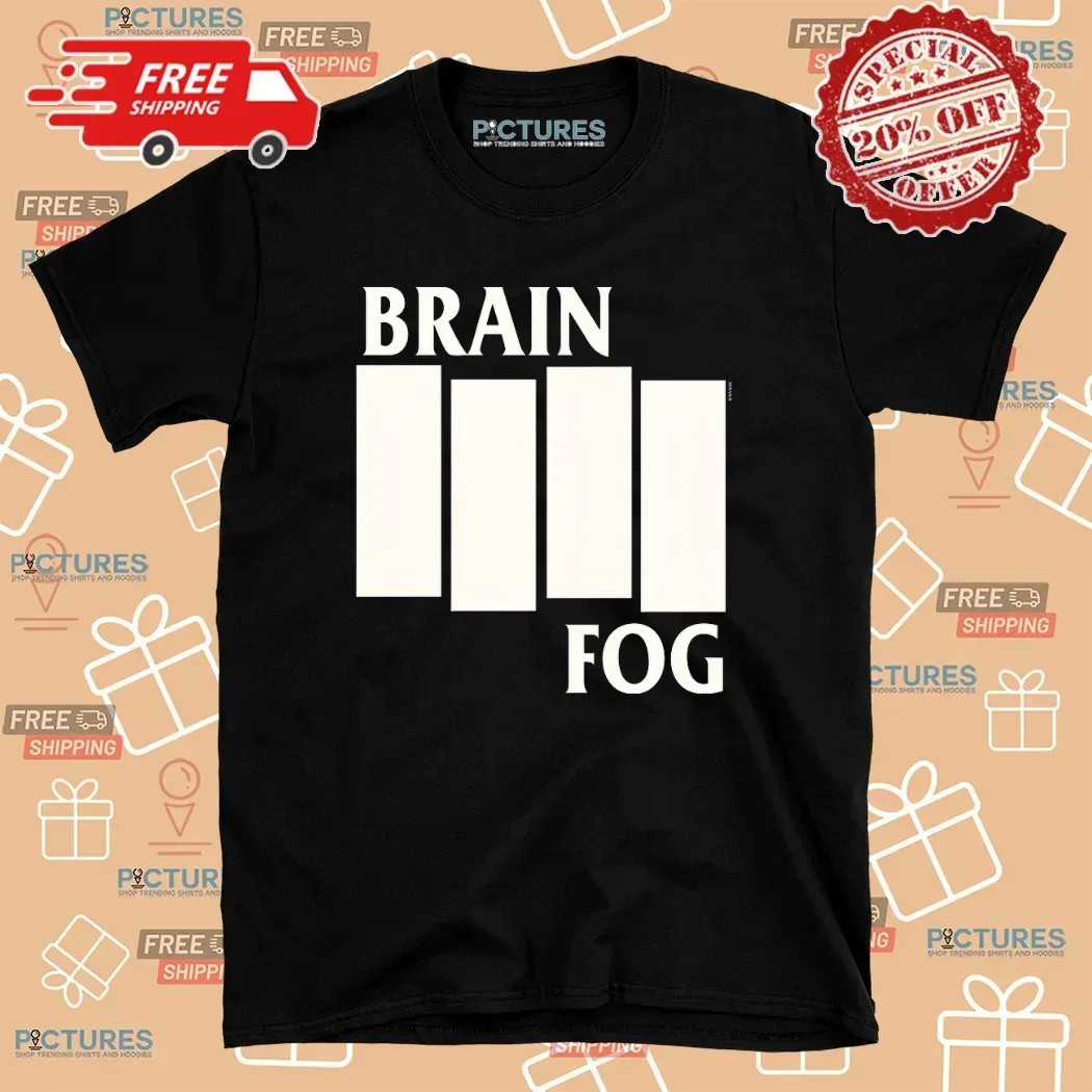 Brain Fog Black Flag Parody T Shirt