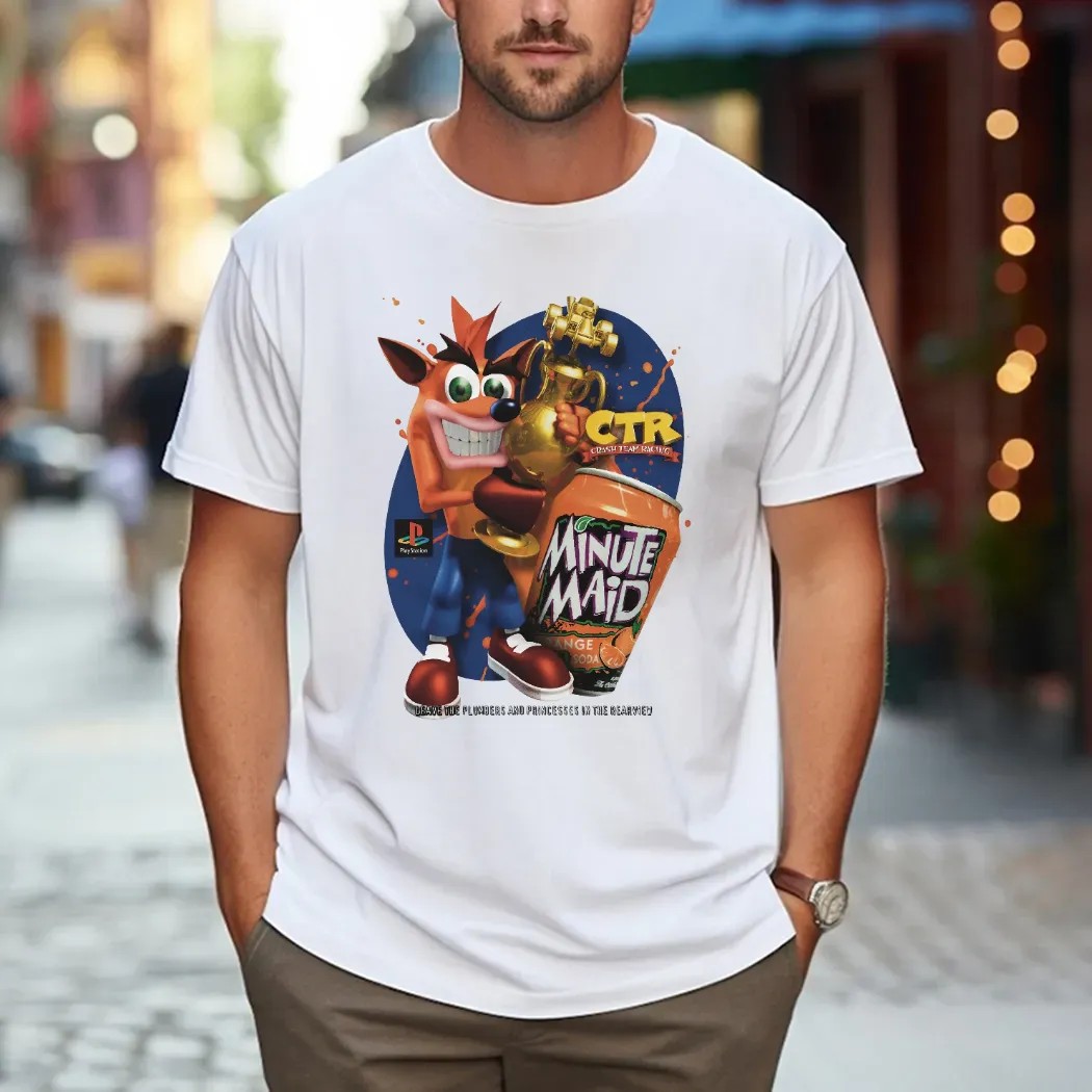 CTR Crash Team Racing Minute Maid Leave The Plumbers And Princesses In The Rearview T Shirt
