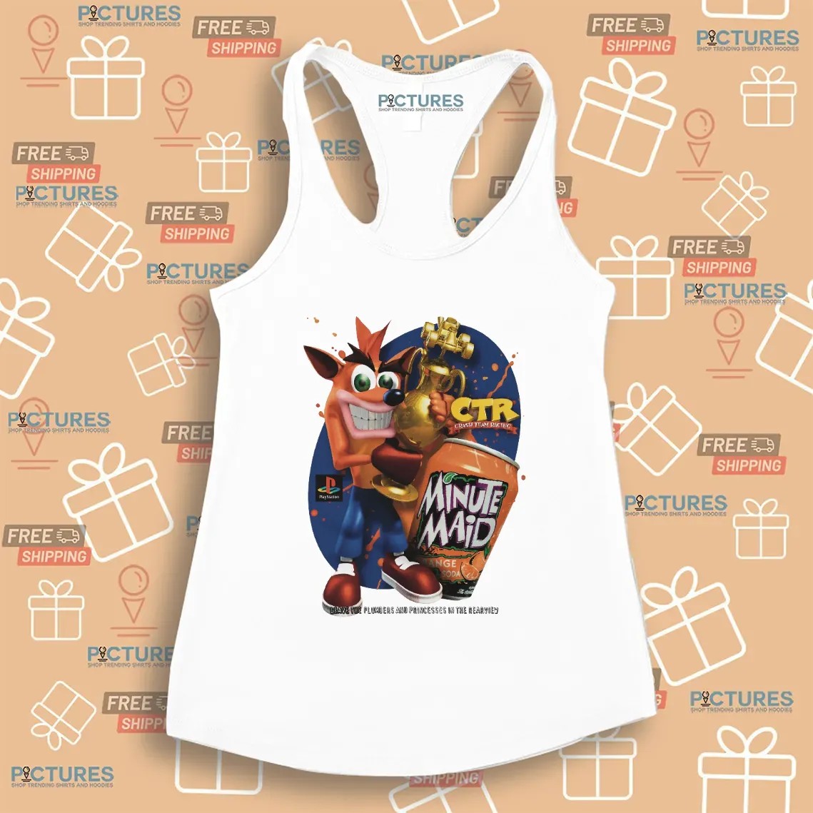 CTR Crash Team Racing Minute Maid Leave The Plumbers And Princesses In The Rearview T Shirt