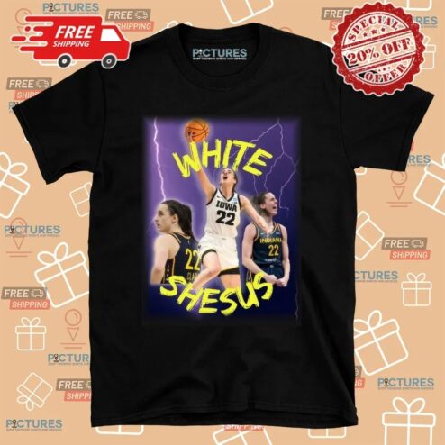 Caitlin Clark White Shesus Bootleg T Shirt
