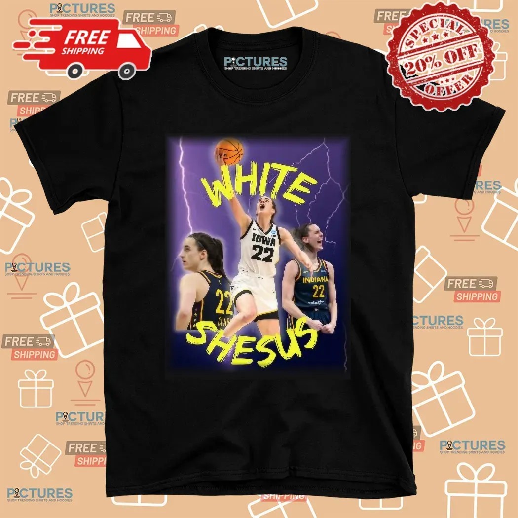 Caitlin Clark White Shesus Bootleg T Shirt