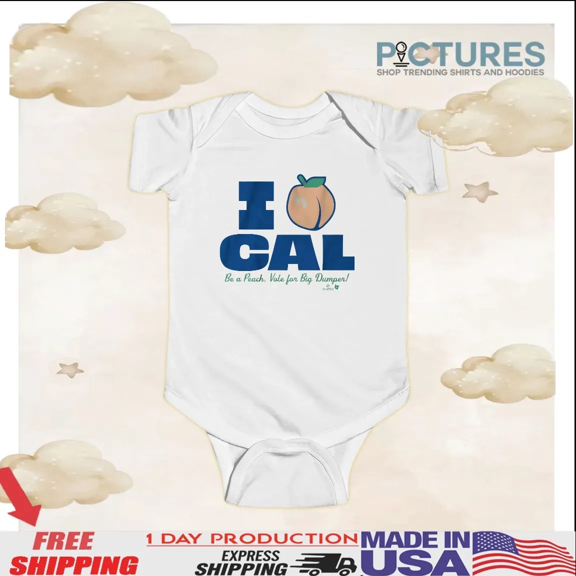 Cal Raleigh I Love Cal Be A Peach Vote for Big Dumper T Shirt