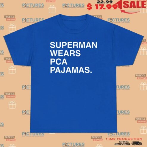 Chicago Cubs Superman Wears Pca Pajamas T Shirt