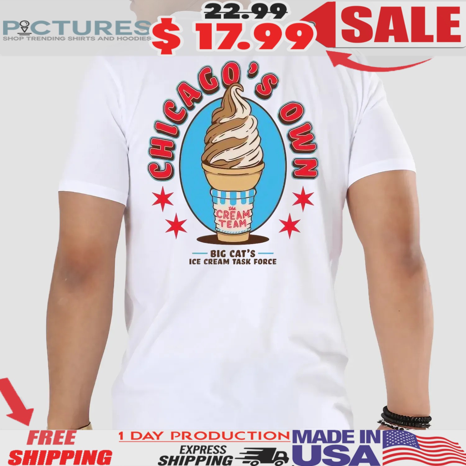 Chicago's Own The Cream Team Big Cat's Ice Cream Task Force T Shirt