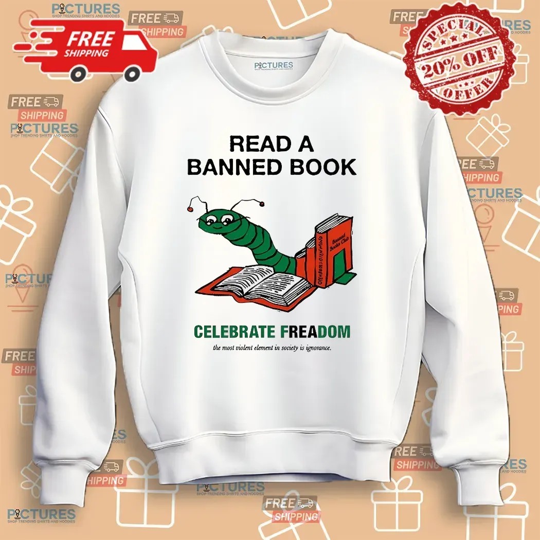 Christian Koss Wearing Read A Banned Book Celebrate Freadom Meme T Shirt Christian Koss Wearing Read A Banned Book Celebrate Freadom Meme T Shirt