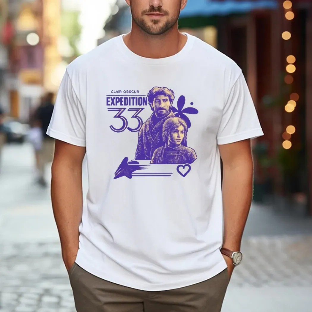 Clair Obscur Expedition 33 Vintage Portrait T Shirt