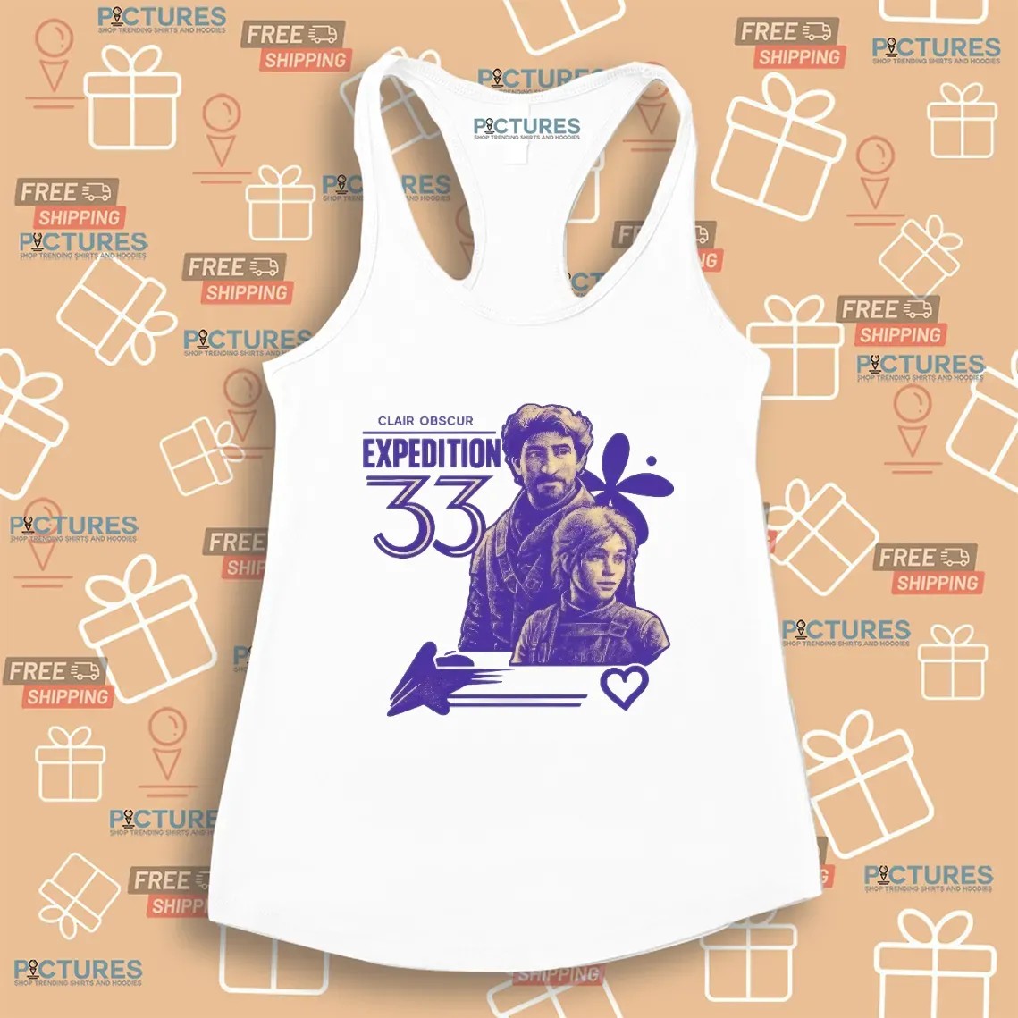 Clair Obscur Expedition 33 Vintage Portrait T Shirt