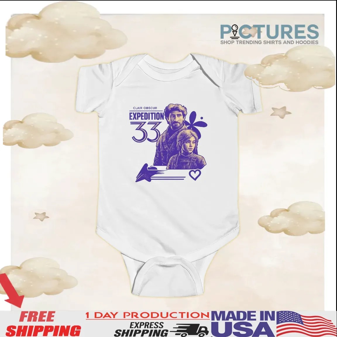 Clair Obscur Expedition 33 Vintage Portrait T Shirt