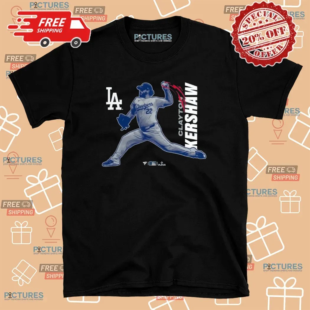 Clayton Kershaw Los Angeles Dodgers Player Graphic T Shirt