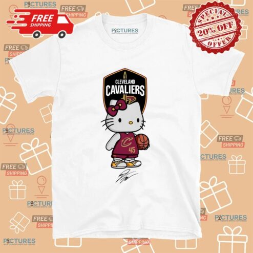 Cleveland Cavaliers Spida Donovan Mitchell Hello Kitty Signature T Shirt