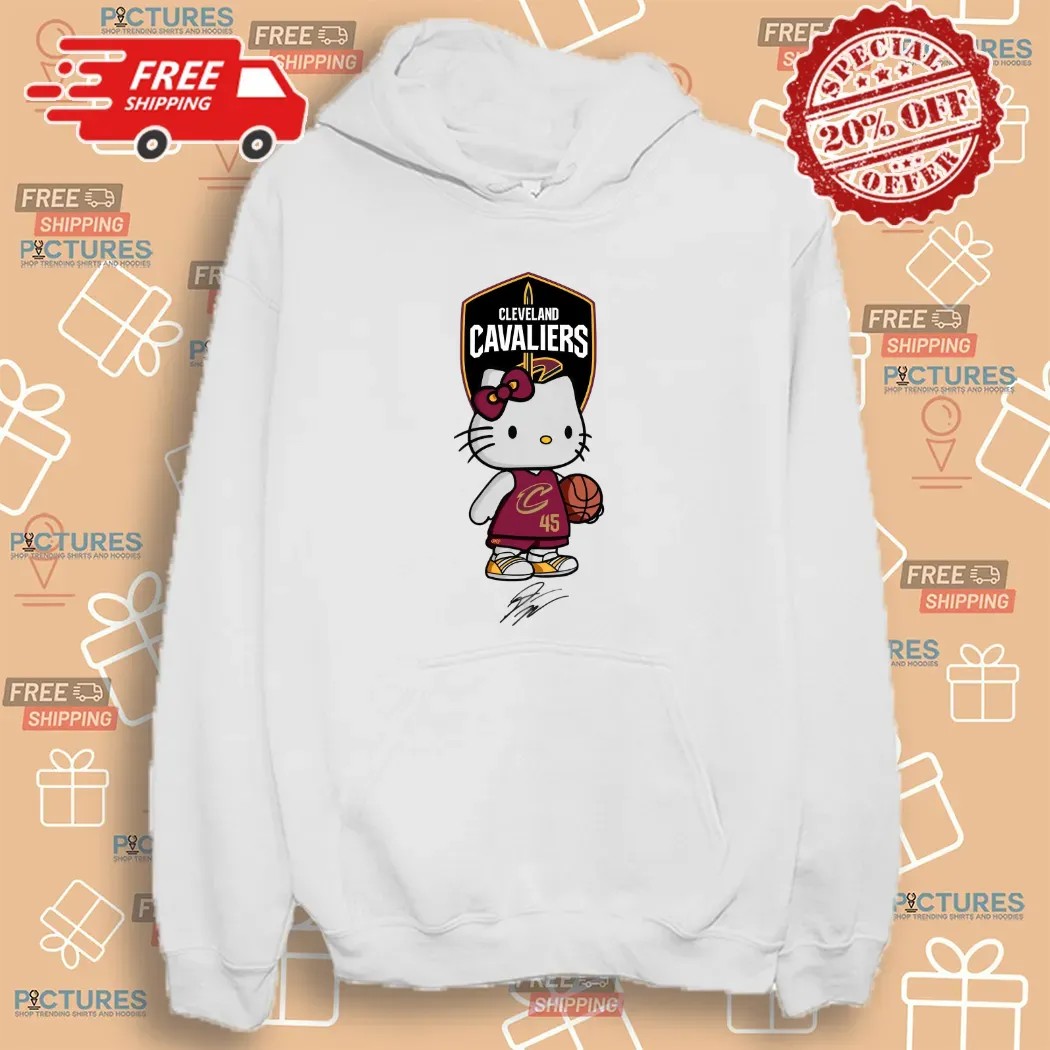 Cleveland Cavaliers Spida Donovan Mitchell Hello Kitty Signature T Shirt Cleveland Cavaliers Spida Donovan Mitchell Hello Kitty Signature T Shirt