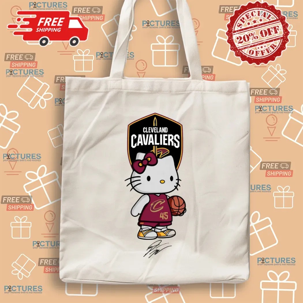 Cleveland Cavaliers Spida Donovan Mitchell Hello Kitty Signature T Shirt Cleveland Cavaliers Spida Donovan Mitchell Hello Kitty Signature T Shirt
