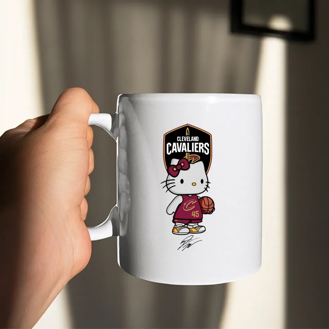 Cleveland Cavaliers Spida Donovan Mitchell Hello Kitty Signature T Shirt Cleveland Cavaliers Spida Donovan Mitchell Hello Kitty Signature T Shirt