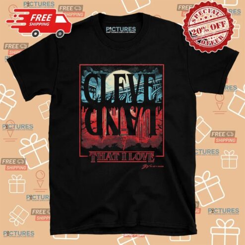 Cleveland Upside Down That I Love Horror Style T Shirt