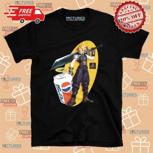 Cloud Strife Final Fantasy VII Pepsi Mashup T Shirt
