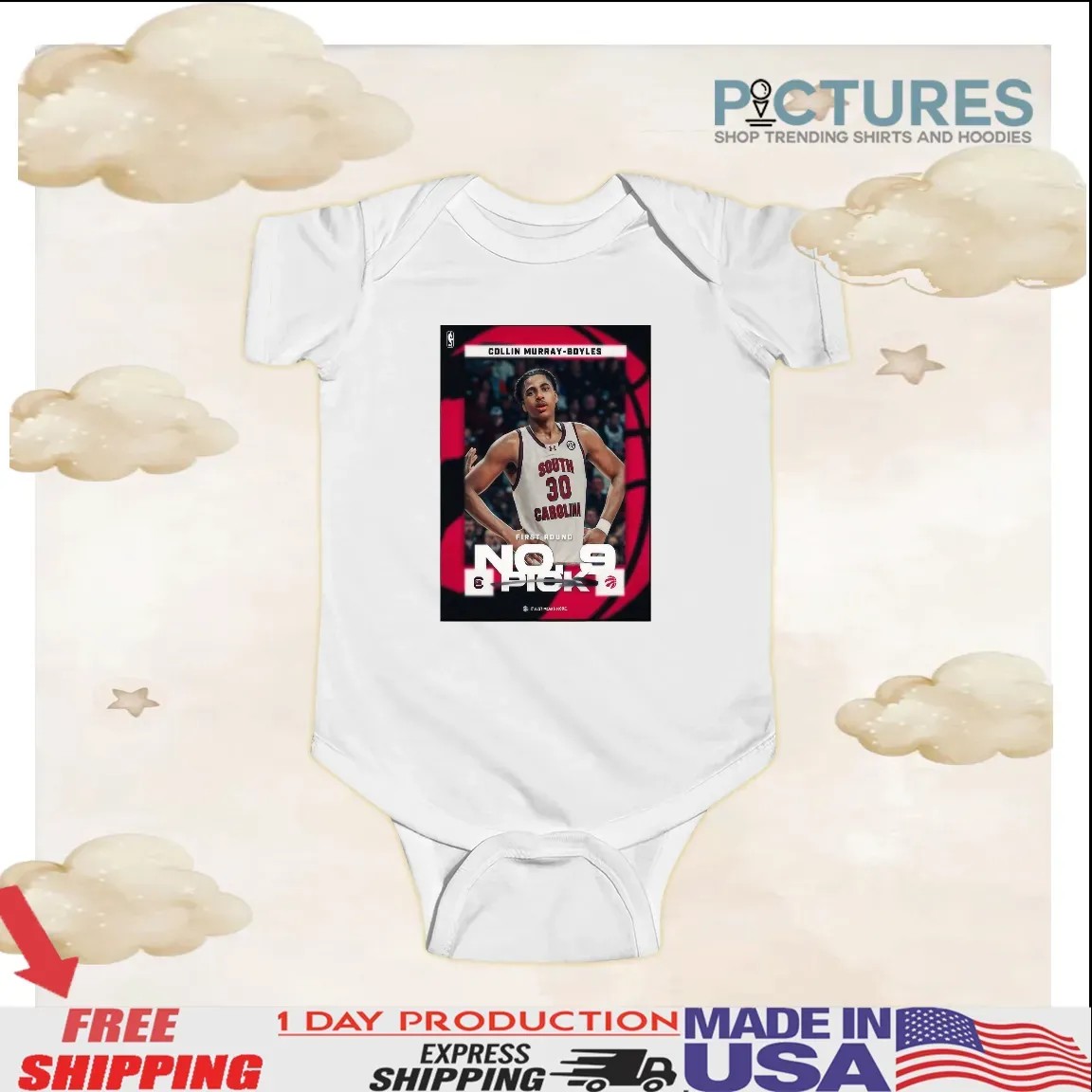 Collin Murray-Boyles Select By Toronto Raptors With The Round 1 Pick 9 In NBA Draft 2025 T Shirt