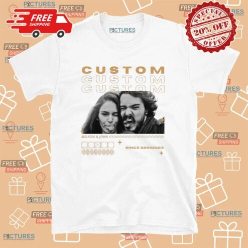 Couples We Are One Matching Customized Photo T Shirt