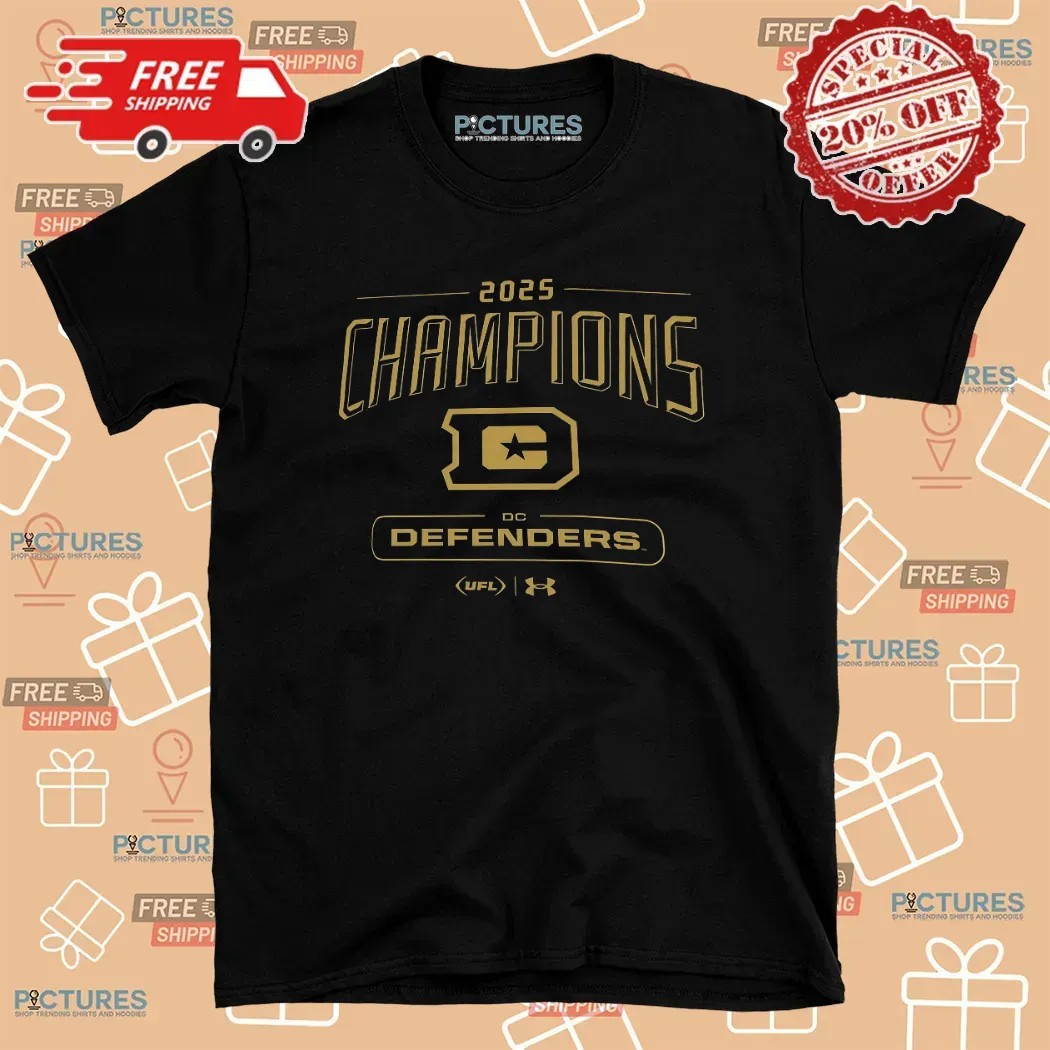 DC Defenders Football Under Armour 2025 UFL Champions T Shirt