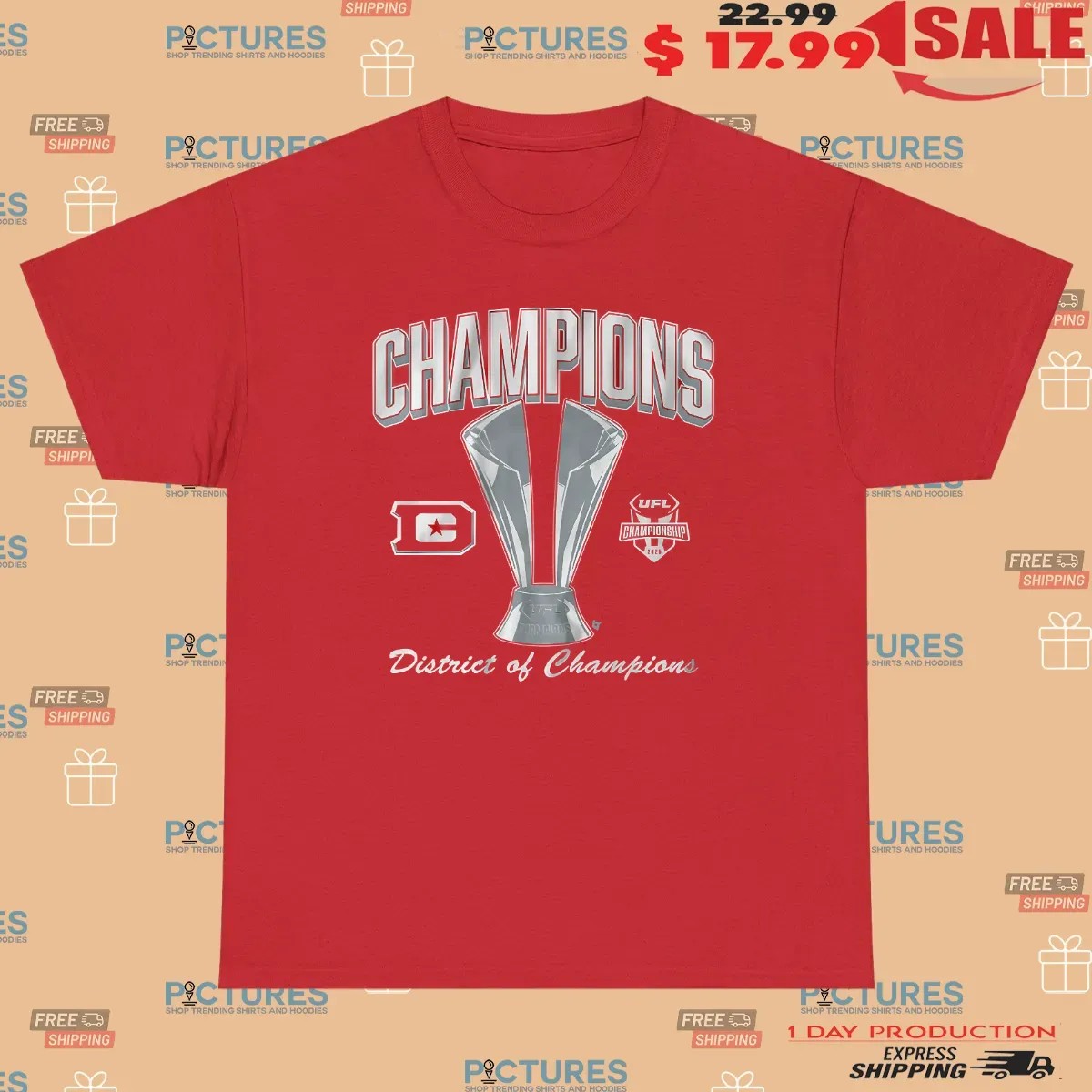 DC Defenders football 2025 UFL Champions District Of Champions T Shirt