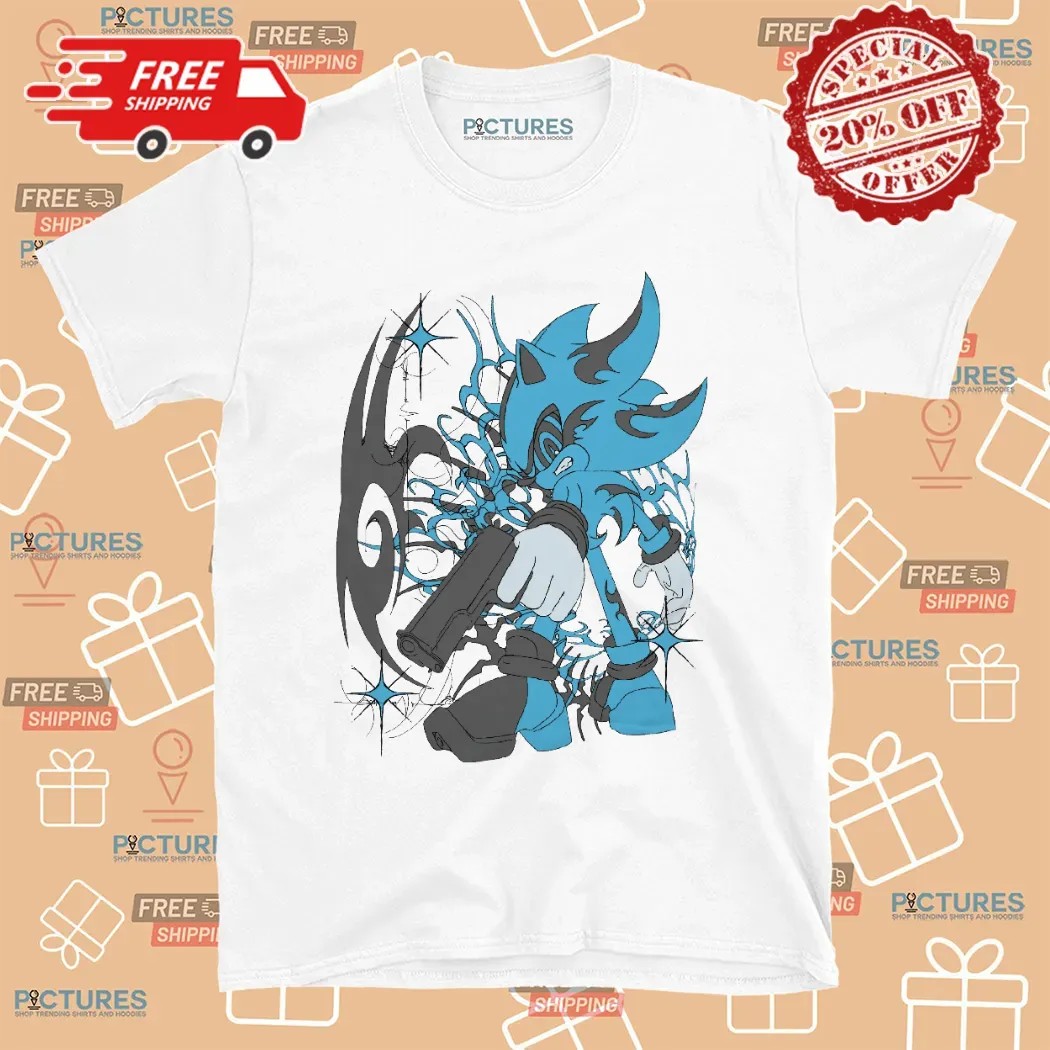 Dark Sonic Drip Guncore Graffiti Vaporwave T Shirt