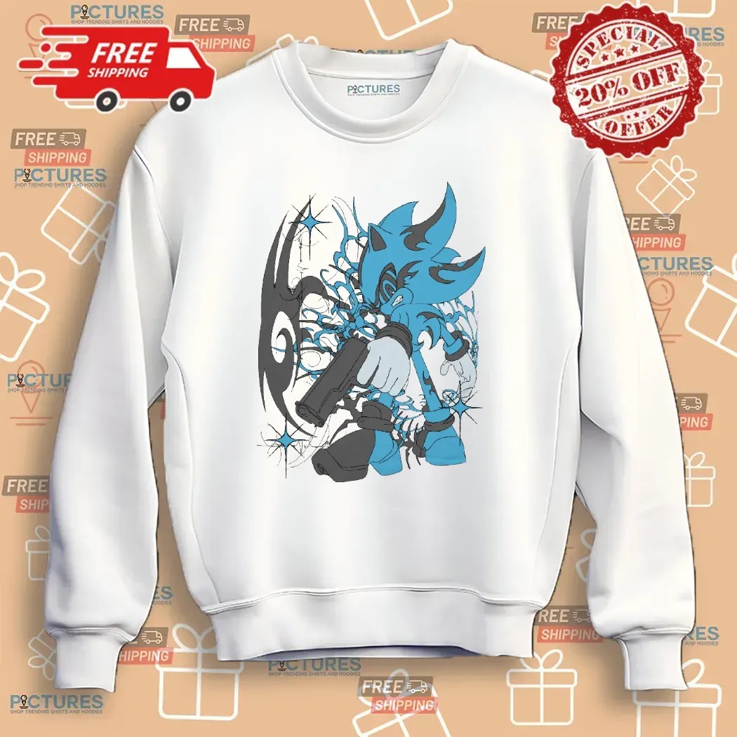 Dark Sonic Drip Guncore Graffiti Vaporwave T Shirt