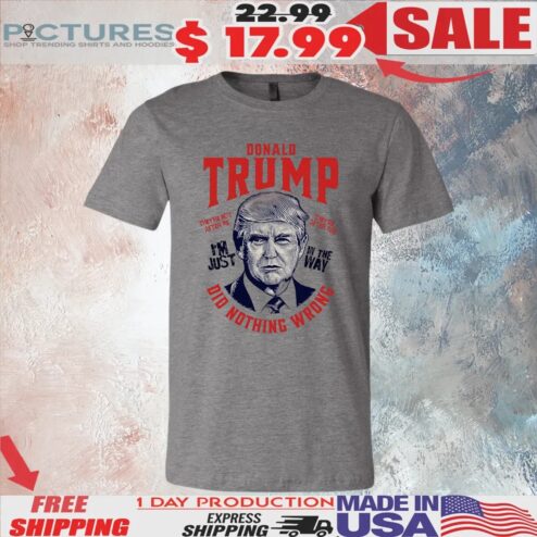 Donald Trump Did Nothing Wrong I'm Just In The Way Graphic T Shirt