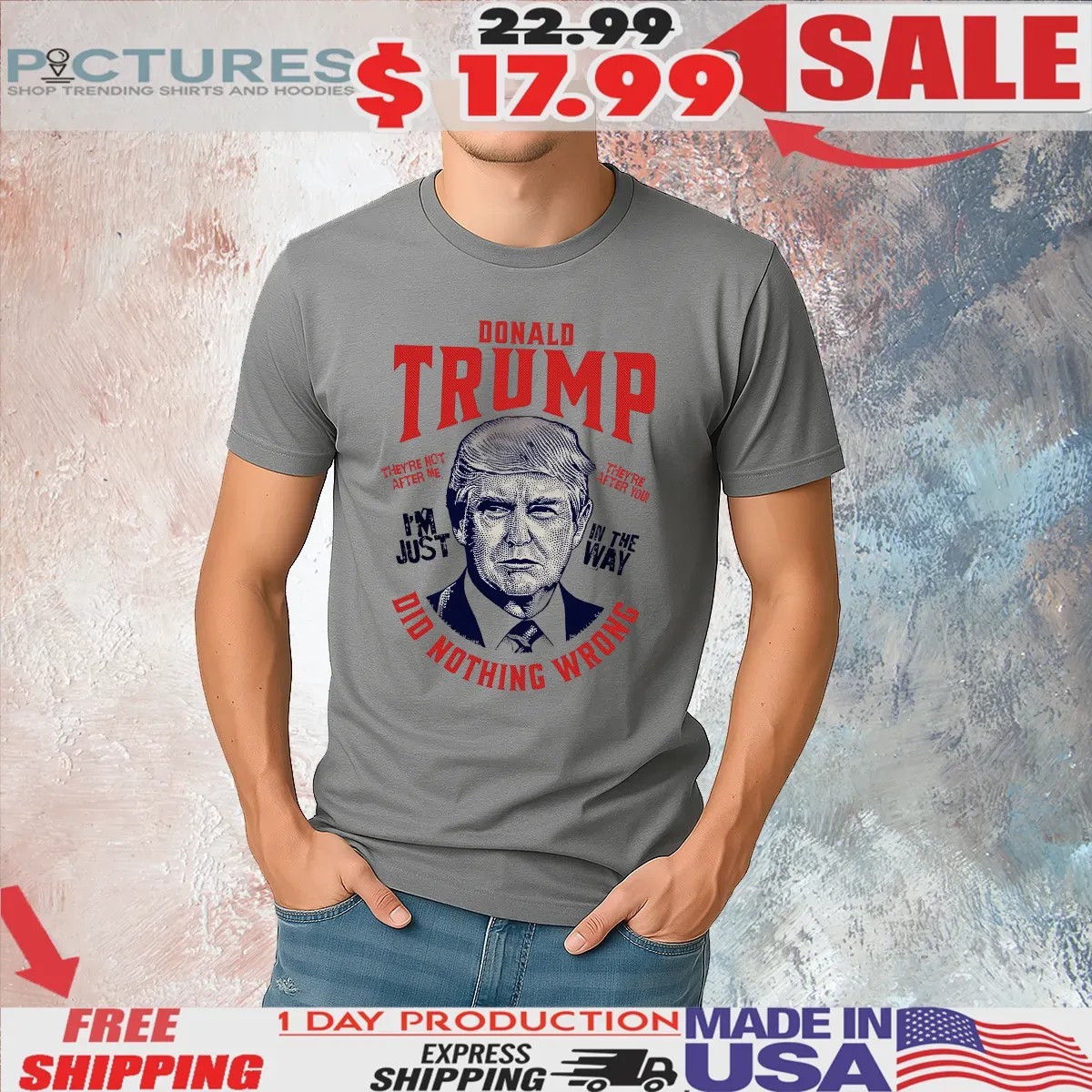 Donald Trump Did Nothing Wrong I'm Just In The Way Graphic T Shirt