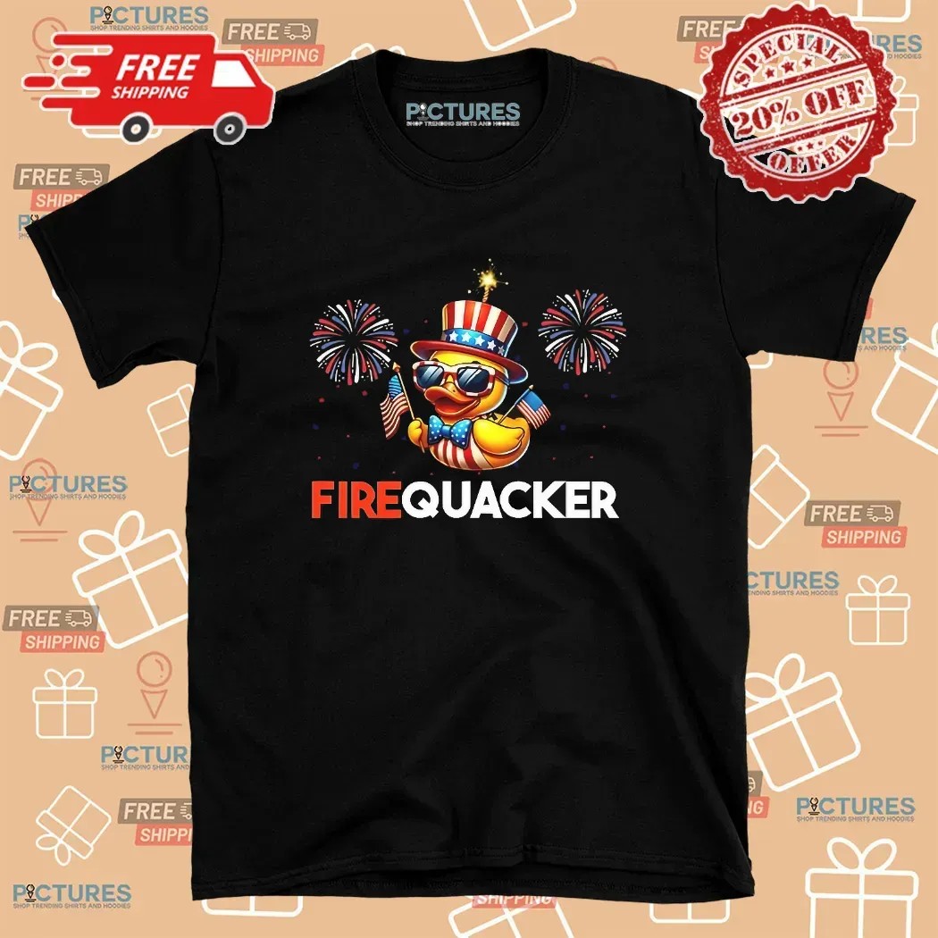 Duck Firequacker Patriotic 4th Of July T Shirt
