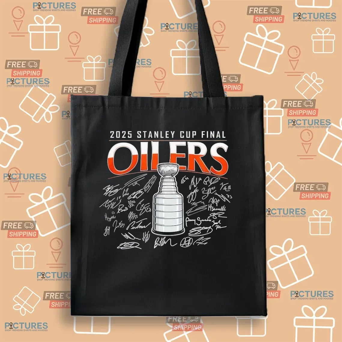 Edmonton Oilers Hockey Stanley Cup Final 2025 Champions Signatures T Shirt