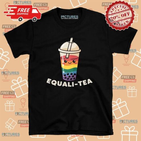 Equalitea Rainbow Boba Bubble Milk Tea Gay Pride LGBT T Shirt
