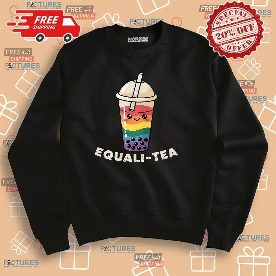 Equalitea Rainbow Boba Bubble Milk Tea Gay Pride LGBT T Shirt