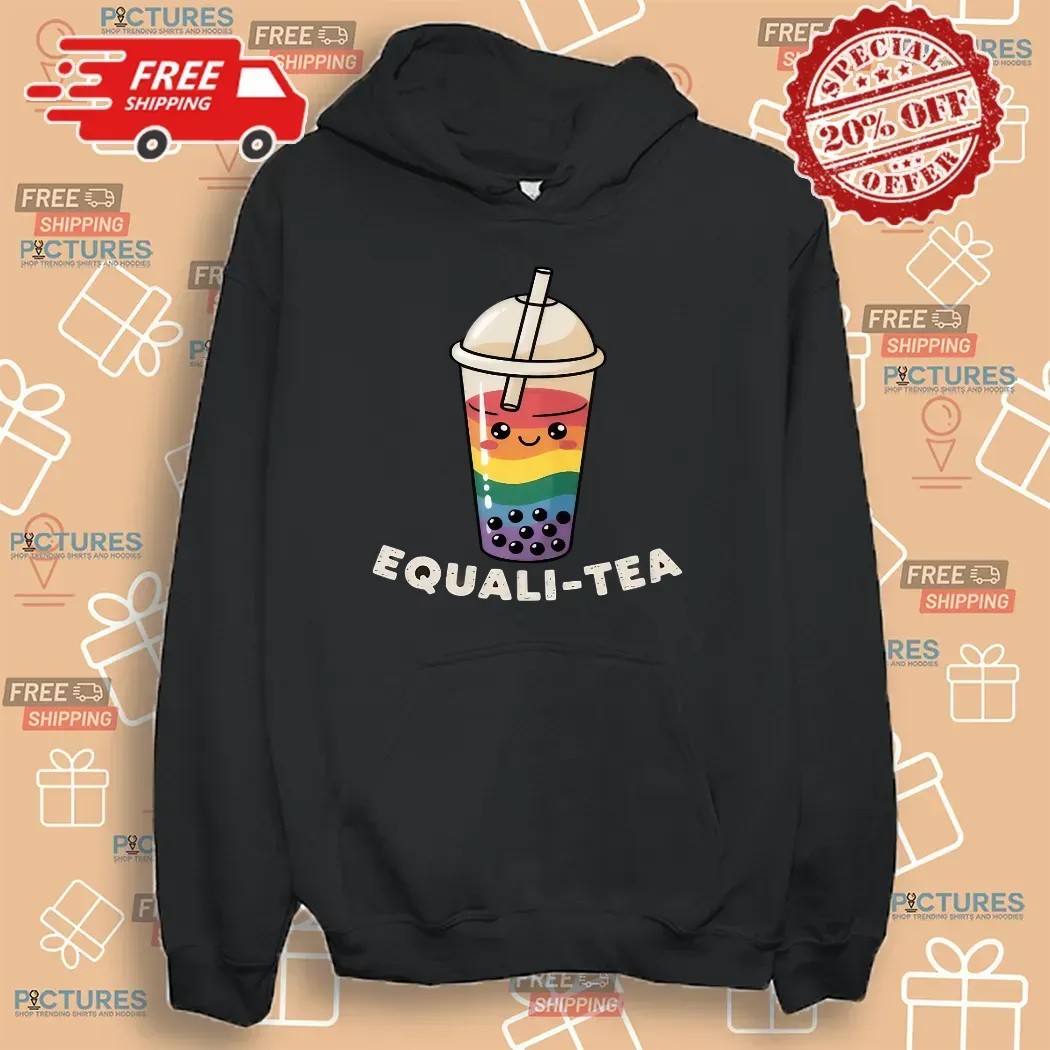Equalitea Rainbow Boba Bubble Milk Tea Gay Pride LGBT T Shirt