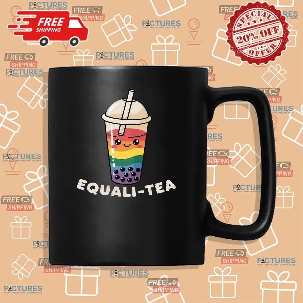 Equalitea Rainbow Boba Bubble Milk Tea Gay Pride LGBT T Shirt