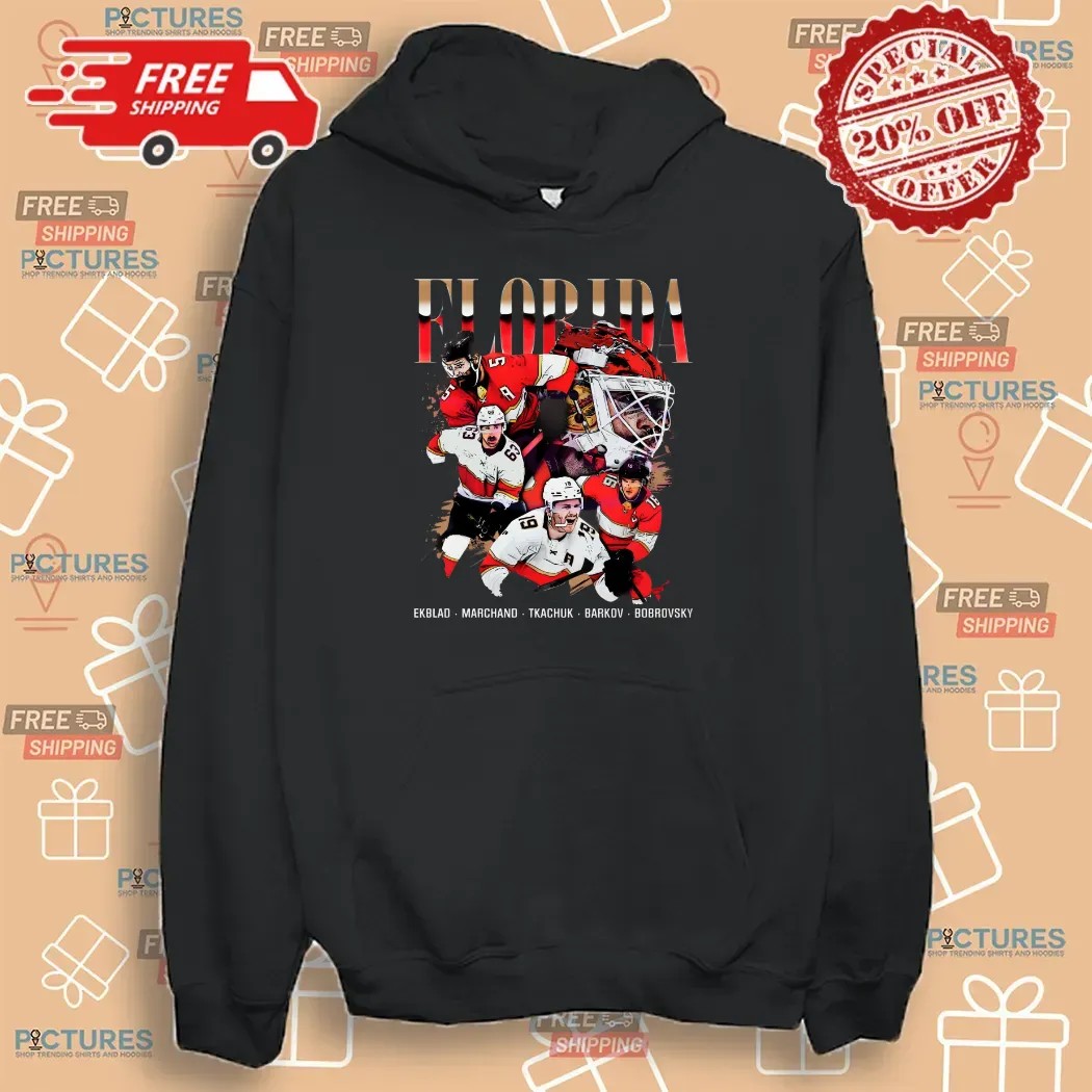 Florida Panthers Hockey Ekblad Marchand Tkachuk Barkov Bobrovsky Vintage T Shirt