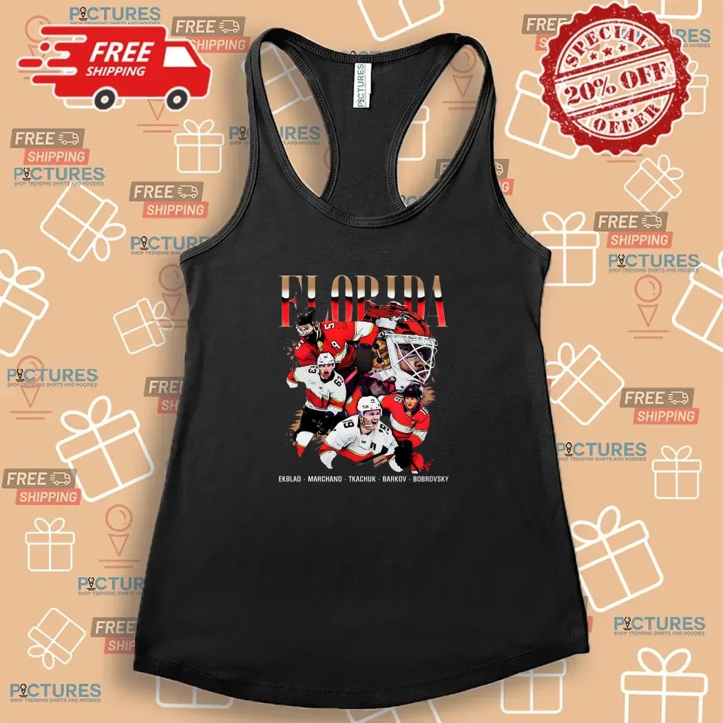 Florida Panthers Hockey Ekblad Marchand Tkachuk Barkov Bobrovsky Vintage T Shirt