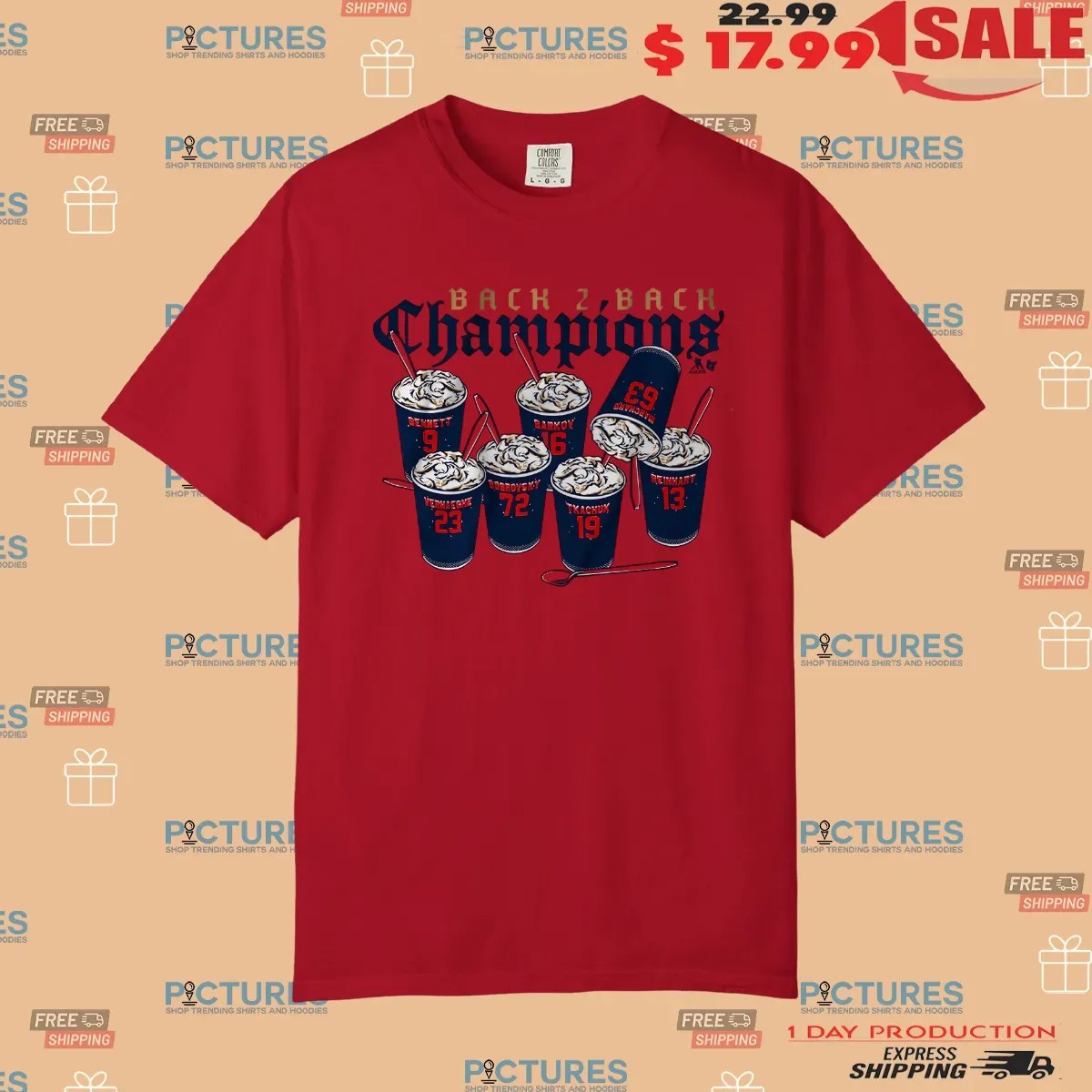 Florida Panthers Hockey Ice Cream Back To Back Champions T Shirt
