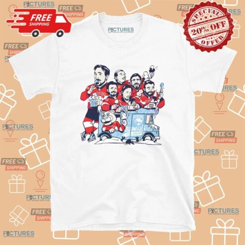 Florida Panthers Hockey Team Youth Ice Cream Scoops Cartoon T Shirt
