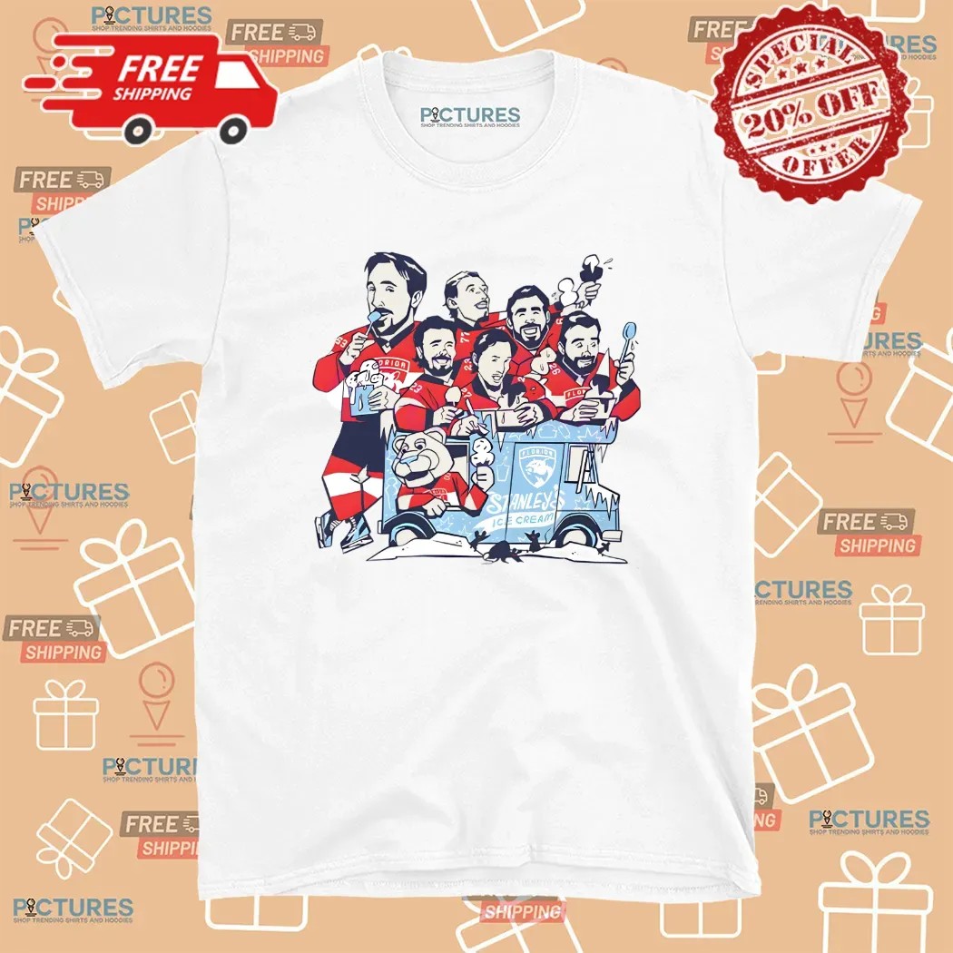 Florida Panthers Hockey Team Youth Ice Cream Scoops Cartoon T Shirt