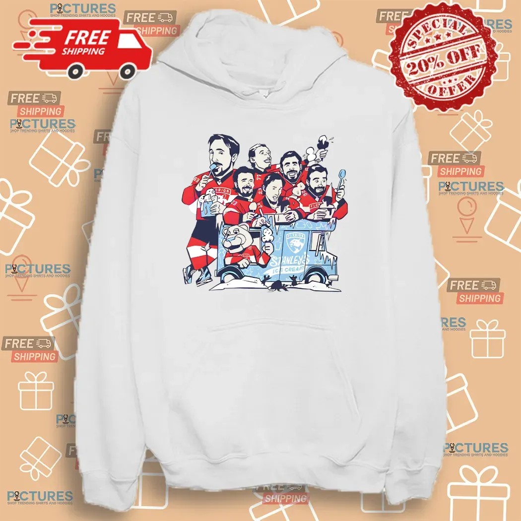 Florida Panthers Hockey Team Youth Ice Cream Scoops Cartoon T Shirt