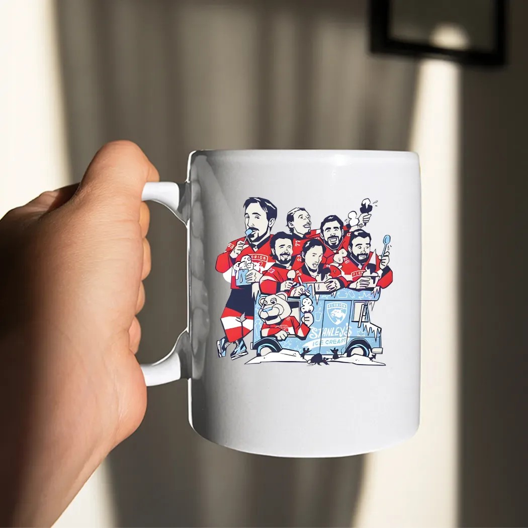 Florida Panthers Hockey Team Youth Ice Cream Scoops Cartoon T Shirt