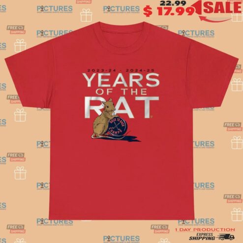 Florida Panthers Hockey Years of the Rat Back To Back Champs T Shirt