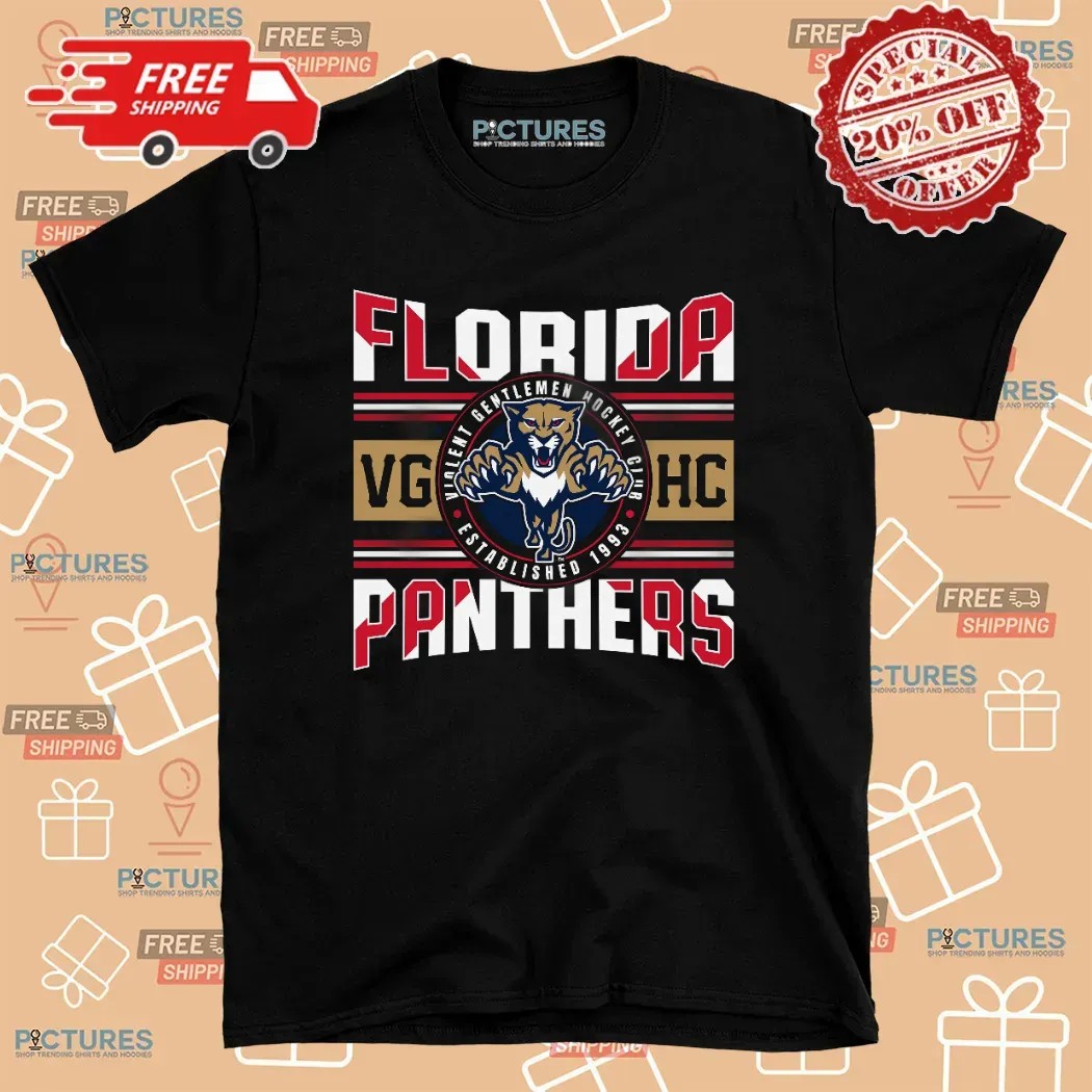 Florida Panthers Violent Gentlemen Hockey Club Estd 1993 Flag T Shirt Florida Panthers Violent Gentlemen Hockey Club Estd 1993 Flag T Shirt